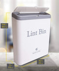 Lint Bin With Lid For Laundry Room, Small Magnetic Wall Mount Trash Can, Compact Mini Garbage Storage Organizer, Warm White