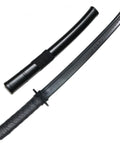 Polypropylene Short Katana Black Sword With Black Scabbard 23.5 Inch Overall Length 16 Inch Blade Ultra Lightweight Practice Weapon