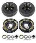 Badass Heavy Duty Trailer Hub Drum Pair With 12 By 2 Inch Self Adjusting Electric Brakes Fits 6 On 5.5 Bolt Pattern