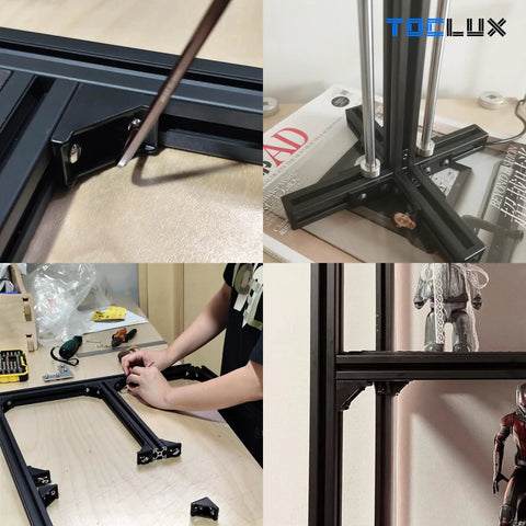 Installation of Ultimate M5 T Nut And Black Screw Kit For 6mm T Slot Aluminum Extrusion in frame setup