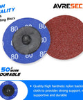 100 Pack 2 Inch Abrasive Cartridge Rolls For Rotary Tool With Roll Lock Sanding Discs In Grits 36 60 80 120 240 detail view