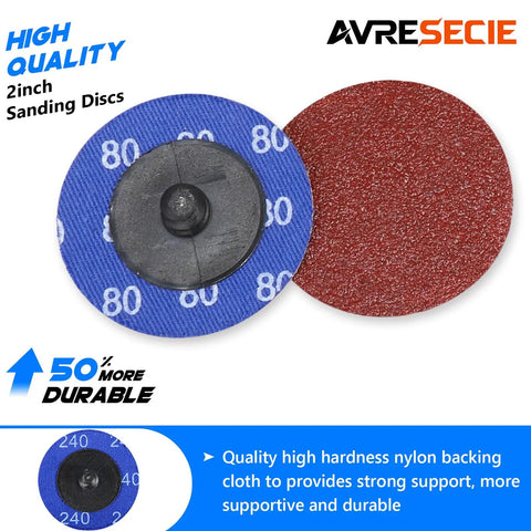 100 Pack 2 Inch Abrasive Cartridge Rolls For Rotary Tool With Roll Lock Sanding Discs In Grits 36 60 80 120 240 detail view