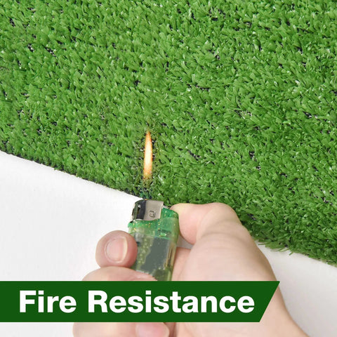 Indoor Batting Cage Turf Mat Set For Baseball And Softball Practice, Realistic 0.4 Inch Pile Height Synthetic Grass, fire resistance test
