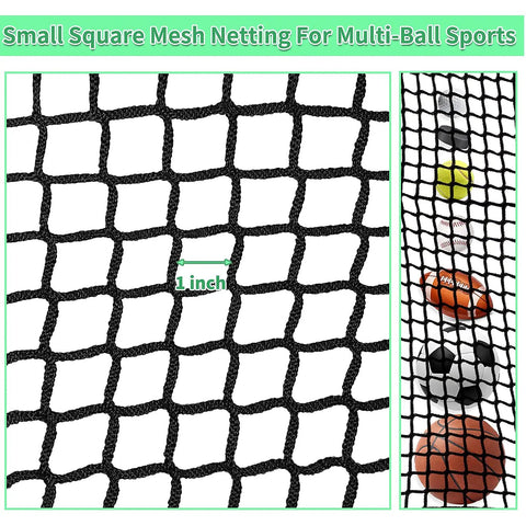 Beefy 10x10ft Heavy Duty Golf Practice Net With High Impact Nylon Netting For Driving Range And Backyard Hitting Sessions