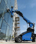 Heavy Duty Glass Panel Vacuum Lifter For Construction And Manufacturing With Knockout Suction Grip at work lifting large glass panels.