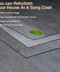 Peel And Stick Vinyl Floor Tiles 12x12 Inches Self Adhesive One Point Five Millimeter Thick Black Flooring layered view