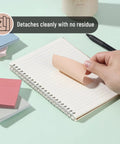 Sticky Notes Bulk Pack 3x3 Inches 12 Pads 600 Sheets Vintage Colors Self Stick Note Pads for Office School Home Study shown on notebook
