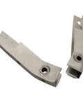 Jeep Wrangler YJ Rear Shackle Mount Frame Rust Repair Kit, Steel Pair for 1987-1995, heavy-duty steel repair brackets with holes visible.