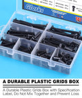 M6 Hex Socket Cap Bolts Kit With 16 To 80mm Sizes 141Pcs Black Countersunk Furniture Hardware Set in plastic box