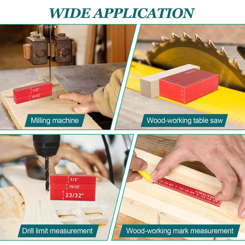 15 Piece Setup Block Set for Woodworking, Pro Grade Aluminum Height Gauges used on milling machine and table saw