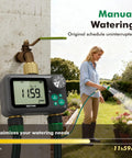 Remote Control Brass Sprinkler Timer For Outdoor Hose Faucet Two Zone System With Up To 11h59m Run Time in garden setting