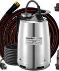 Beast Mode Submersible Sump Pump With One Half HP Motor Delivers Up To 2300 GPH For Quick Pool Drains And Flood Cleanup, Portable Water Pump