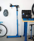 Deluxe Home Mechanic Repair Stand With 100-5D Clamp, 360 Degree Clamp Rotation, blue finish in workshop