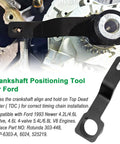 Ford 4.6L 5.4L 3V Engines Timing Belt Tool Set crankshaft positioning wrench close-up with engine in background.