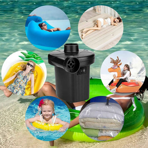 Electric Air Pump For Inflatables And Air Beds Quick Fill For Pools Boats Rafts Camping Gear And Cushions 12V DC And 110V AC