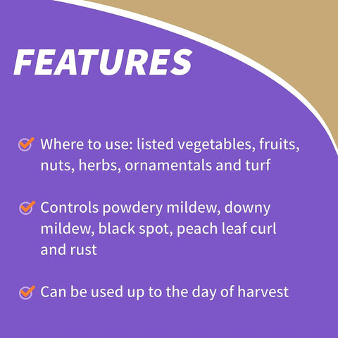 Captain Jack's Copper Fungicide features for controlling plant diseases and safe use in organic gardens.