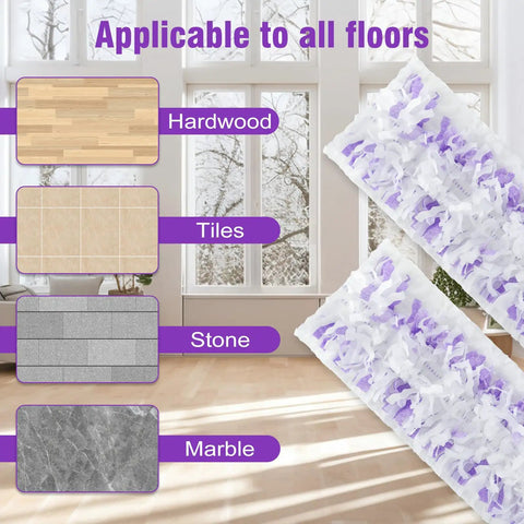 24 Pack Disposable Mop Pad Refills For Multi Surface Wet And Dry Cleaning, Compatible With PowerMop Wood Mop And Power Mop Units, Easy Change, Ultra Absorbent Microfiber Pads, Grab And Go Bulk Pack For Quick Home Cleanup, for hardwood, tile, stone, marble