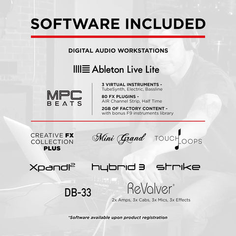 USB C Audio Interface For Studio Recording With 8 Inputs And 4 Outputs MIDI In Out 24 Bit 192 KHz Resolution software package