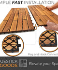 Interlocking Longboard Deck Tiles With Acacia Wood For Outdoor Patios And Walkways Easy Install No Fuss Raised Base Drainage