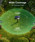 4 Pack Solar Powered Ultrasonic Animal Deterrents For Outdoor Gardens With Motion Sensor And Flash Light IP65 Waterproof Protects Against Cats Deer Squirrels Rabbits Foxes Raccoons Dogs, 110° range