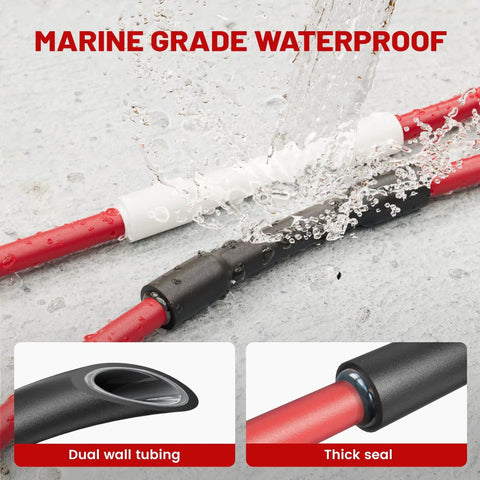 Adhesive-Lined Heat Shrink Tubing Kit Marine Grade 320 Pieces 3 To 1 Shrink Ratio Waterproof Electrical Wire Insulation