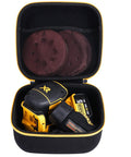 Hard Travel Case For Dewalt 20V Max Orbital Sander DCW210B Case Only, rugged hard shell with yellow zipper, holding sander and pads