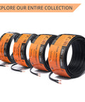 16 Gauge 2 Conductor Low Voltage Landscape Wire 100 Feet Pure Copper Outdoor Direct Burial Cable rolls with labels