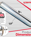 Heavy Duty Galvanized Steel Roller Bracket Set for Conveyor System and Woodworking Tables Expands Your Workspace and Speeds Assembly 15 Inch Length 1.9 Inch Diameter 250 Pound Capacity 2 Pack