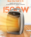 Portable 1500W Space Heater For Desk And Room With 4 Modes And Timer Personal Electric Heater ECO Mode For Energy Saving