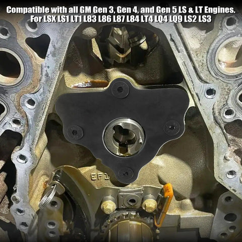 LS Camshaft Retainer Plate Gasket Bolt Kit For Gen III IV GM LS LT Engines Fits LS1 LS2 LS3 LT1 LT4 installed in engine