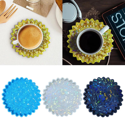 Durable Flexible Silicone Mold For Epoxy Resin Coasters And Cup Mats Built Different For Seamless Casting And Rock Solid DIY Crafting Gear Reusable Tool Perfect For Handmade Gifts And Custom Home Decor That Truly Levels Up Your Creative Hustle
