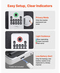 Easy setup clear indicators for Secure Your Front Door With This Slick Silver Touch Fingerprint Deadbolt Keyless Entry Lock.