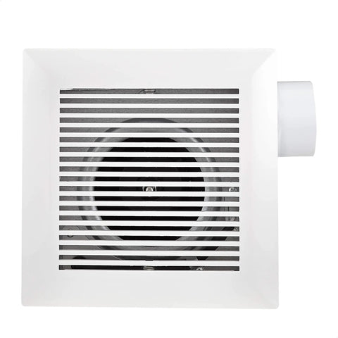 Bathroom Exhaust Fan 70 CFM Quiet 2.0 Sones, ceiling-mounted with white finish and vent grille for moisture and odor control.