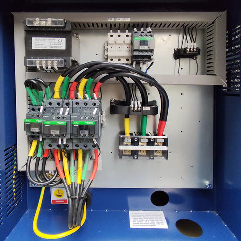 50HP Industrial Rotary Screw Air Compressor, 220 CFM At 125 PSI, 460V 3-Phase, Fixed Speed Heavy Duty Unit For Manufacturing Plants And Workshops Providing Reliable Continuous Duty Performance