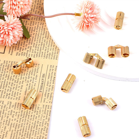 8 Pack Hidden Brass Hinges For Jewelry Boxes And Cabinets Concealed 180 Degree Opening 10mm visible on scattered display