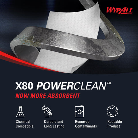X80 Heavy Duty Cloths Brag Box White Industrial Shop Towels For Oil And Water Cleanup Built Tough For Real Pros graphic