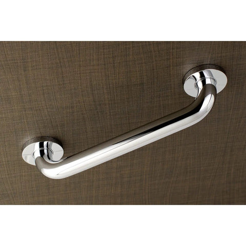 Meridian 12 Inch Solid Brass Grab Bar One And A Quarter Inch Diameter Polished Brass Bath Safety Rail For Shower And Tub
