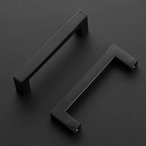 15 Pack Black Cabinet Pulls 4 Inch Square Kitchen Cabinet Handles Matte Black Hardware For Drawer Pulls Drawer Handles Includes Screwdriver