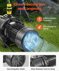 115 Volt Shallow Well Jet Pump 1 HP Heavy Duty Cast Iron Irrigation Water Pump with IPX4 waterproof protection on grass
