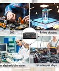 Rock Solid Pro Grade Bench DC Power Supply 0-80V 0-15A 1200W Switching Regulated With Encoder Knobs, 4 Digit LED Display, Temperature Controlled Fan, Aux Output Terminal For Flexible Lab Or DIY Power on electronics bench