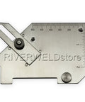 Go To Pro Grade Stainless Steel Bridge Cam Welding Gauge Kit For Undercut Depth Fillet Weld Throat Pitting And Misalignment Measures 0 To 60 Degree Preparation Excess Weld Size Weld Length With Metric And Inch Options, stainless steel gauge