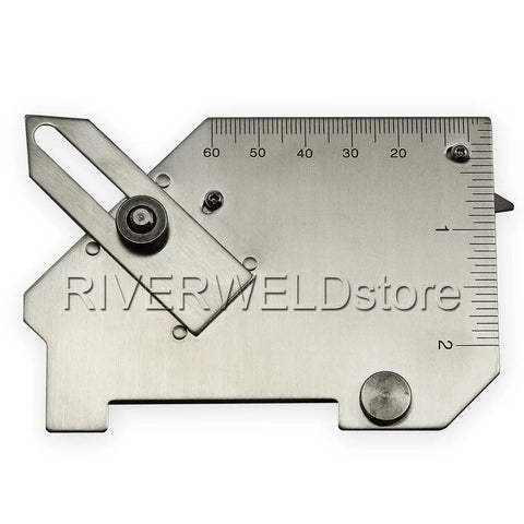 Go To Pro Grade Stainless Steel Bridge Cam Welding Gauge Kit For Undercut Depth Fillet Weld Throat Pitting And Misalignment Measures 0 To 60 Degree Preparation Excess Weld Size Weld Length With Metric And Inch Options, stainless steel gauge