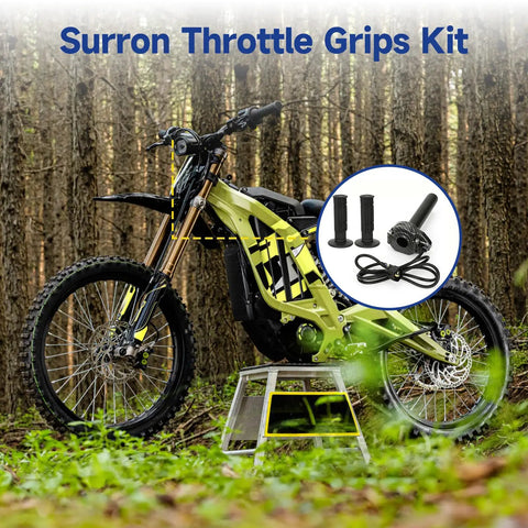 Electric Dirt Bike Throttle Handle Kit For Surron Light Bee X And LBX With Imitation Carbon Fiber Quick Twist Throttle And Handlebar Grips For Segway X260 X160 E Ride Pro S E Bike
