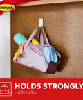 Ten Pound Extra Large Heavyweight Wall Hooks With Adhesive Strips Two Hooks And Six Strips No Drill No Mess Damage Free Mounting