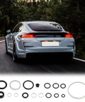 Pro Grade 15 Piece Floor Hydraulic Jack Seal Kit with visible car on road background, including oil seals and O-rings