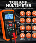 DIY Ready Digital Multimeter With 4000 Counts, NCV, Auto Ranging And Manual Mode, True RMS Readings displayed in engine bay
