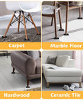 Straight Up Heavy Duty Rubber Floor Savers And Non Slip Furniture Pads on carpet, marble, hardwood, and ceramic tile.