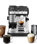 Home Barista Luxe Café Mini Espresso Machine With Built-In Burr Grinder And Drip Coffee, 2-In-1 Brewing, Precision Scale, Manual Steam Wand