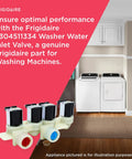 Washer Water Inlet Valve Replacement For Washing Machines, Durable And Easy To Install, Fits Frigidaire Models, 5304511334
