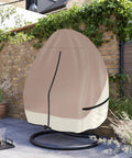 Heavy Duty Patio Hanging Egg Chair Cover For Double Seat Wicker Swing With Stand Protector 600D Waterproof Outdoor Shield